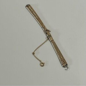 Vintage marked stretch watch band gold tone